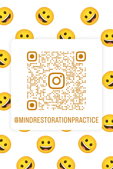 Mind restoration practice QR code
#instagram 
#supporting people with mental illness
#destress, rethink and connect 